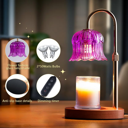 Candle Warmer Lamp Electric Timer - Flower Home Decor Women Birthday Gifts