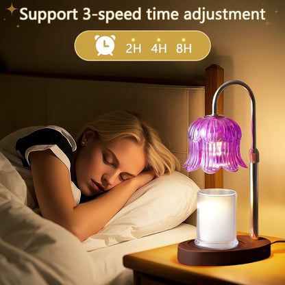 Candle Warmer Lamp Electric Timer - Flower Home Decor Women Birthday Gifts