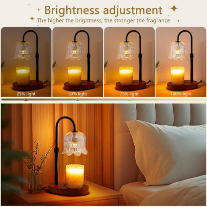 Candle Warmer Lamp Electric Timer - Flower Home Decor Women Birthday Gifts