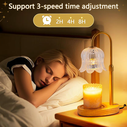 Candle Warmer Lamp Electric Timer - Flower Home Decor Women Birthday Gifts