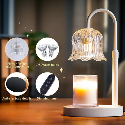 Candle Warmer Lamp Electric Timer - Flower Home Decor Women Birthday Gifts