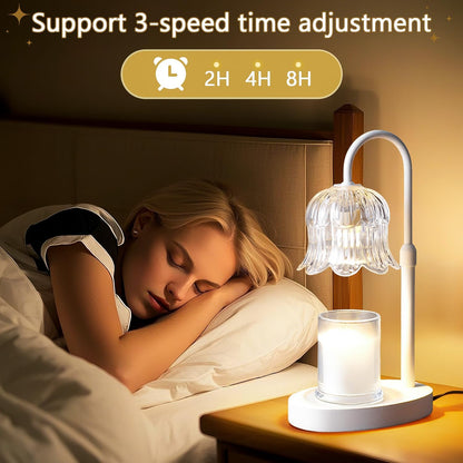 Candle Warmer Lamp Electric Timer - Flower Home Decor Women Birthday Gifts