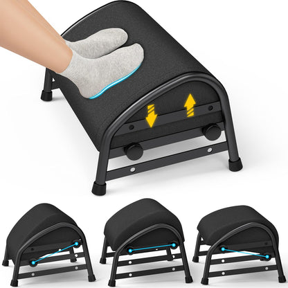 Adjustable Foot Rest for Under Desk at Work, Ergonomic Foot Stools
