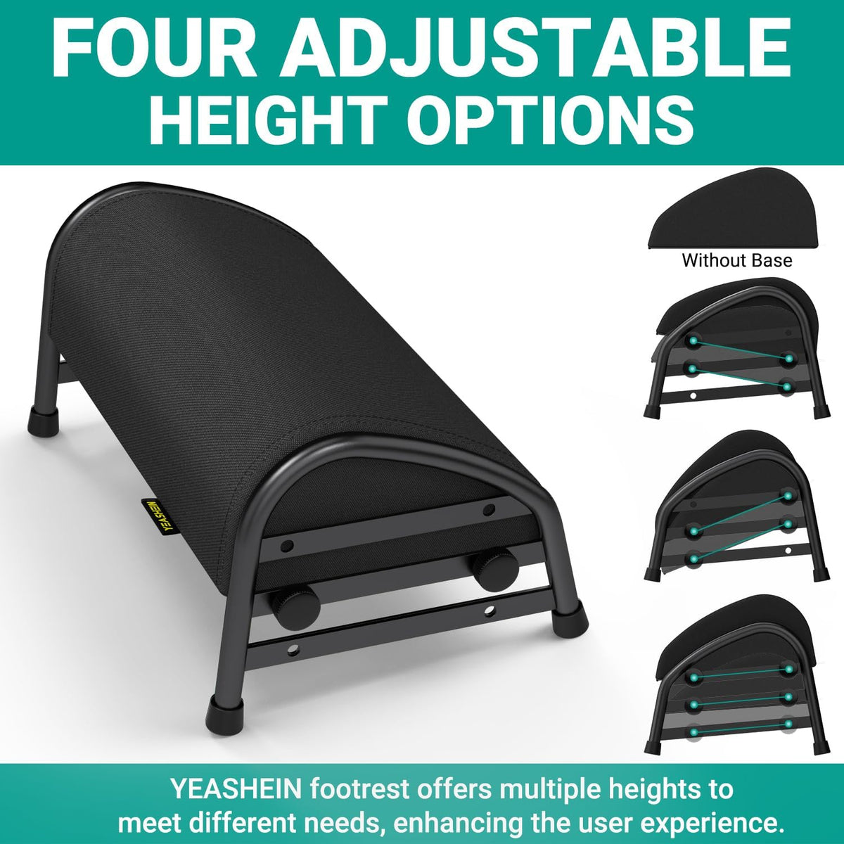Adjustable Foot Rest for Under Desk at Work, Ergonomic Foot Stools