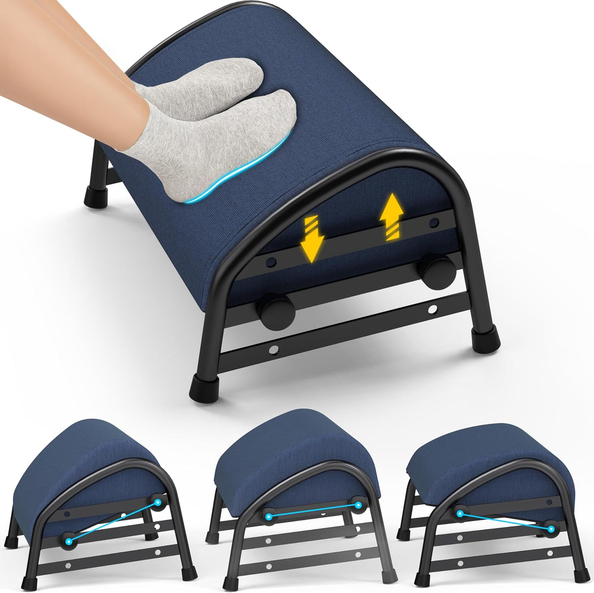 Adjustable Foot Rest for Under Desk at Work, Ergonomic Foot Stools