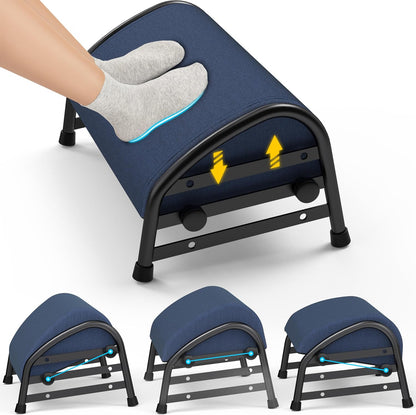 Adjustable Foot Rest for Under Desk at Work, Ergonomic Foot Stools