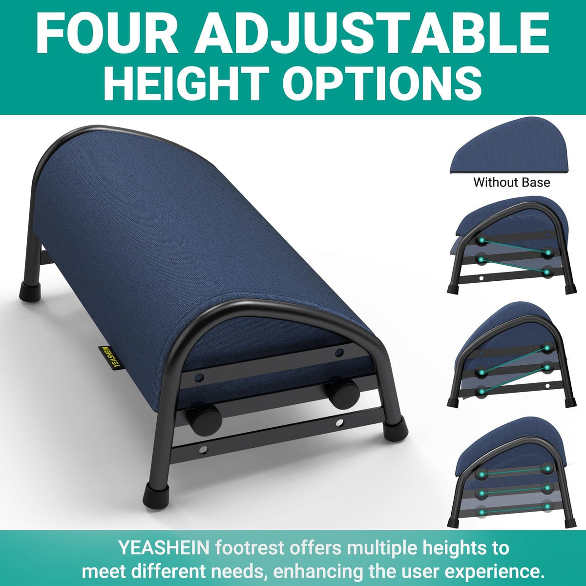 Adjustable Foot Rest for Under Desk at Work, Ergonomic Foot Stools