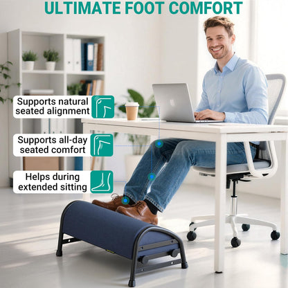 Adjustable Foot Rest for Under Desk at Work, Ergonomic Foot Stools