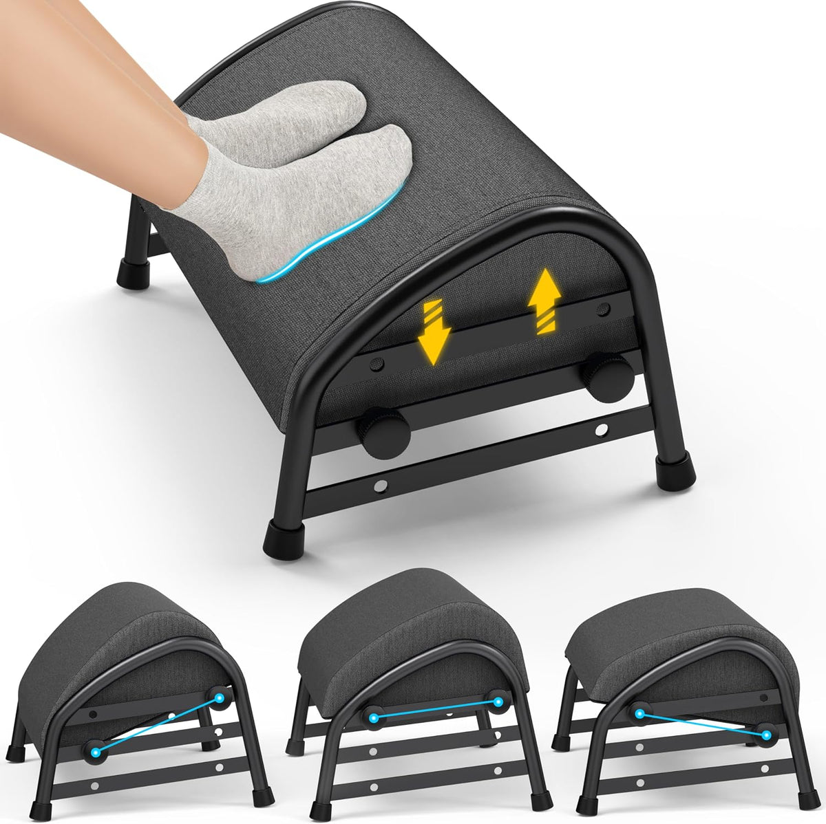 Adjustable Foot Rest for Under Desk at Work, Ergonomic Foot Stools