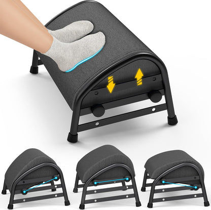 Adjustable Foot Rest for Under Desk at Work, Ergonomic Foot Stools