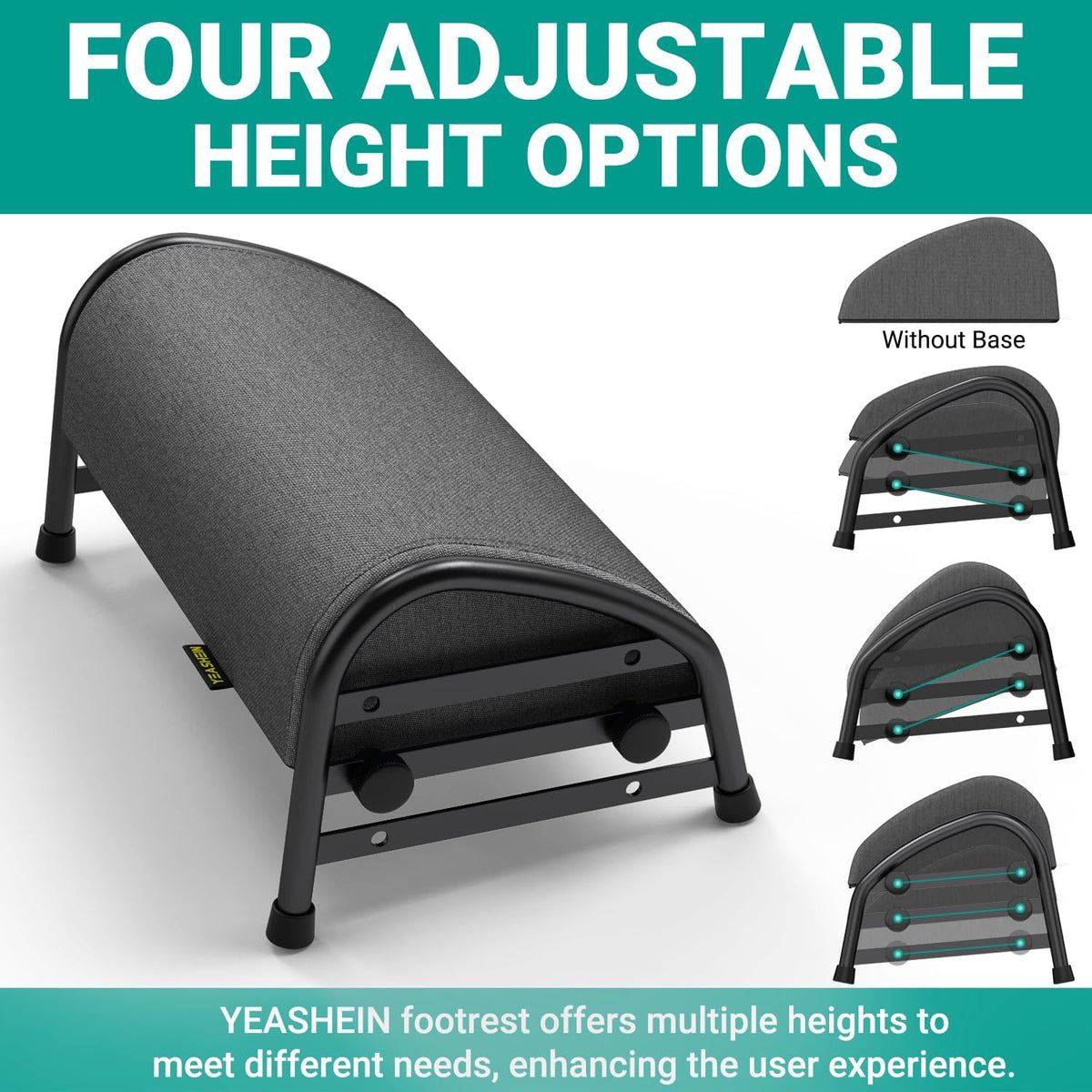 Adjustable Foot Rest for Under Desk at Work, Ergonomic Foot Stools