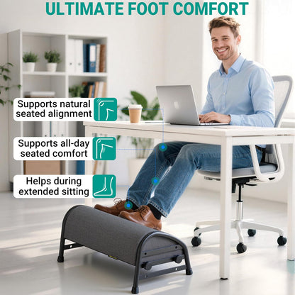 Adjustable Foot Rest for Under Desk at Work, Ergonomic Foot Stools