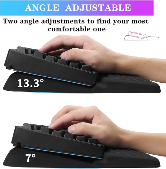 Computer Keyboard Stand with Wrist Rest Support Pad, Black