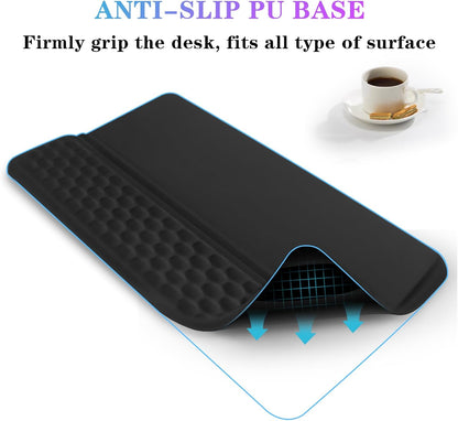 Computer Keyboard Stand with Wrist Rest Support Pad, Black