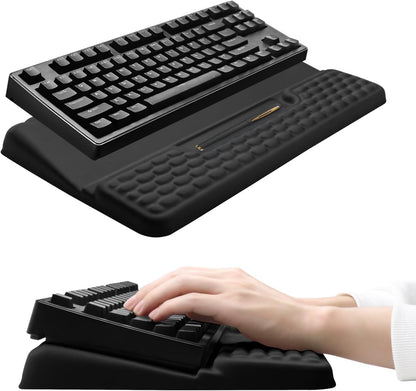 Computer Keyboard Stand with Wrist Rest Support Pad, Black