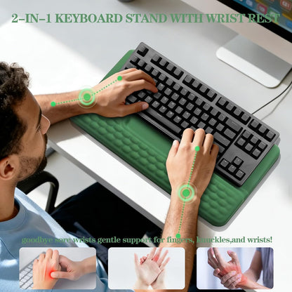 Computer Keyboard Stand with Wrist Rest Support Pad, Black