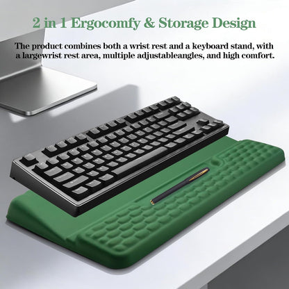 Computer Keyboard Stand with Wrist Rest Support Pad, Black