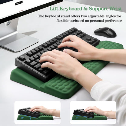 Computer Keyboard Stand with Wrist Rest Support Pad, Black