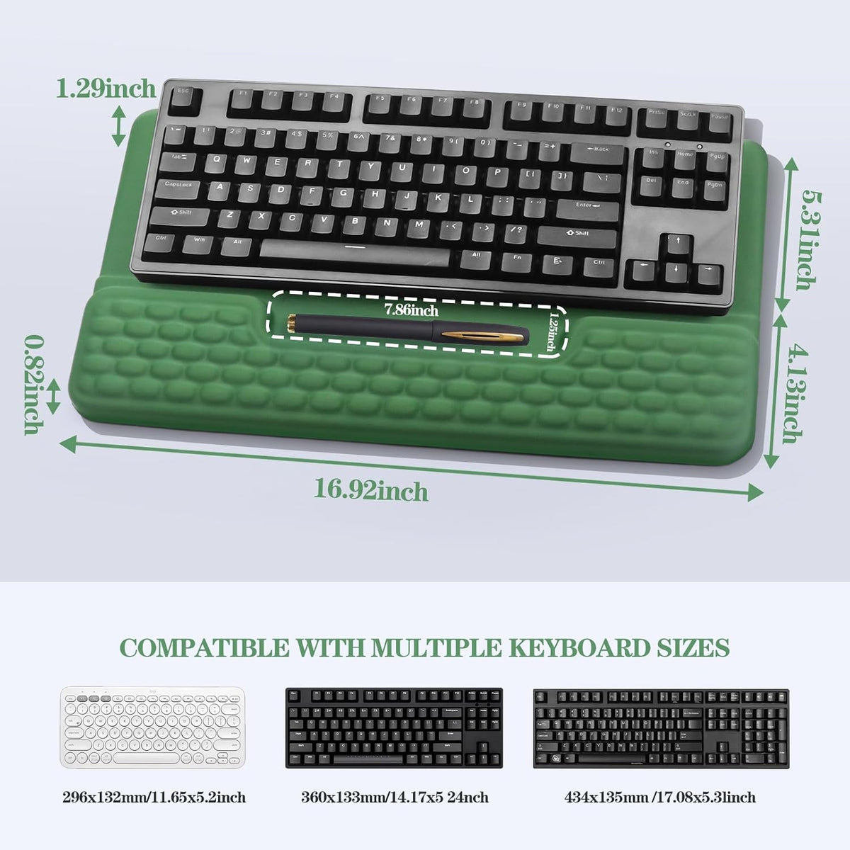 Computer Keyboard Stand with Wrist Rest Support Pad, Black
