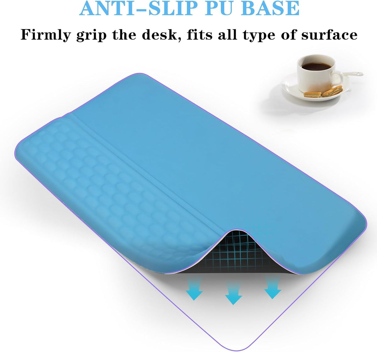 Computer Keyboard Stand with Wrist Rest Support Pad, Black
