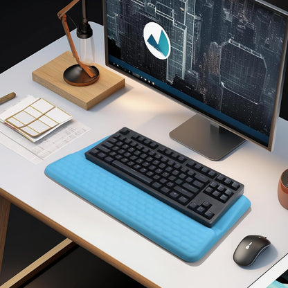 Computer Keyboard Stand with Wrist Rest Support Pad, Black