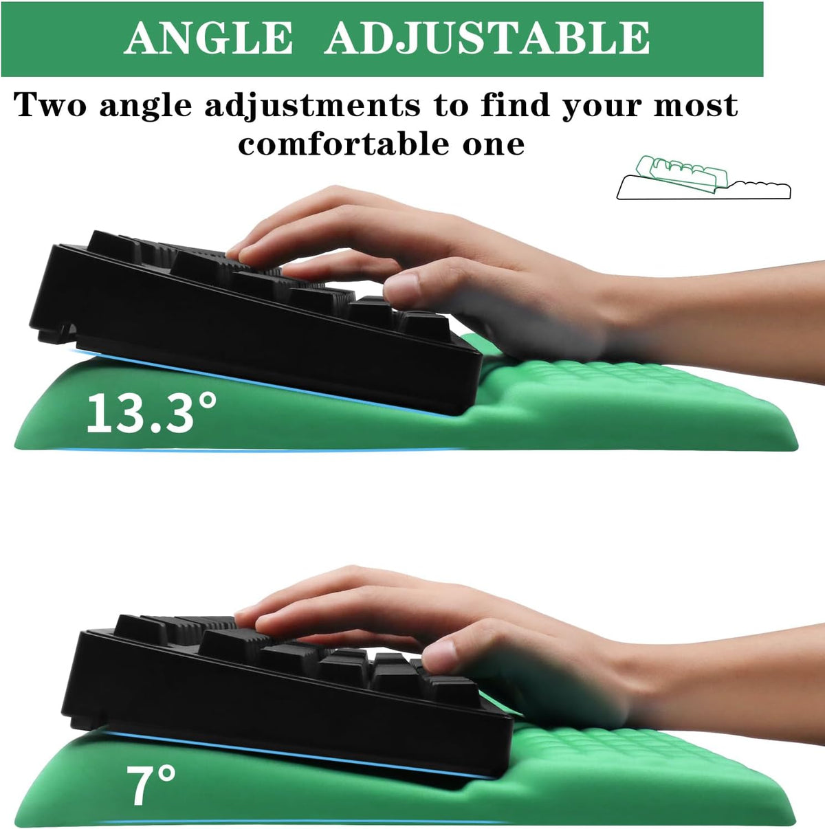 Computer Keyboard Stand with Wrist Rest Support Pad, Black