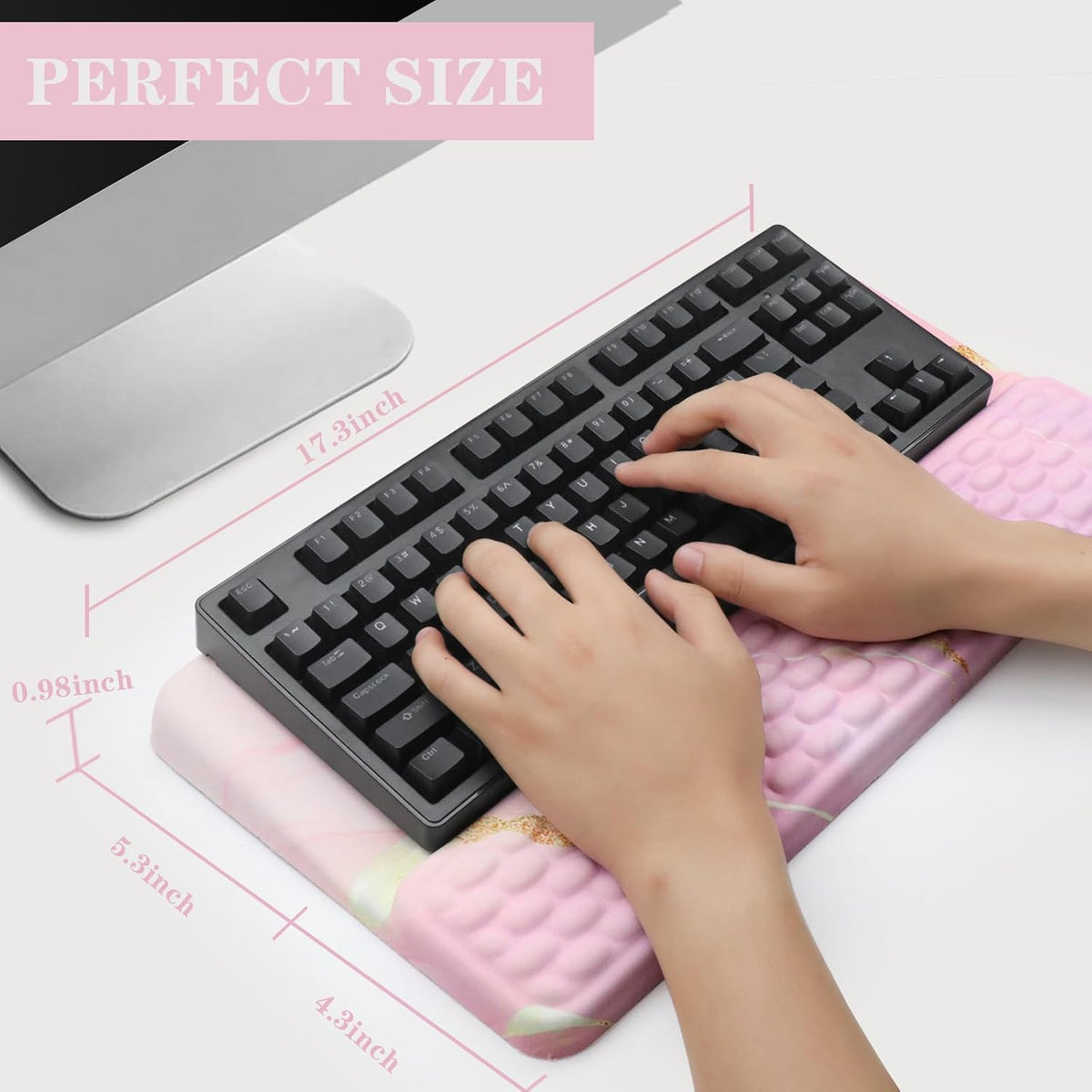 Computer Keyboard Stand with Wrist Rest Support Pad, Black