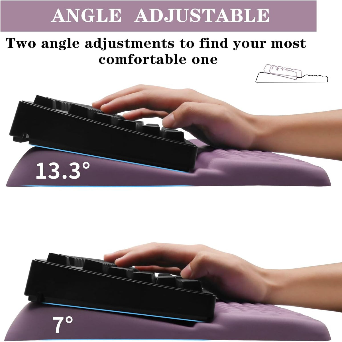 Computer Keyboard Stand with Wrist Rest Support Pad, Black