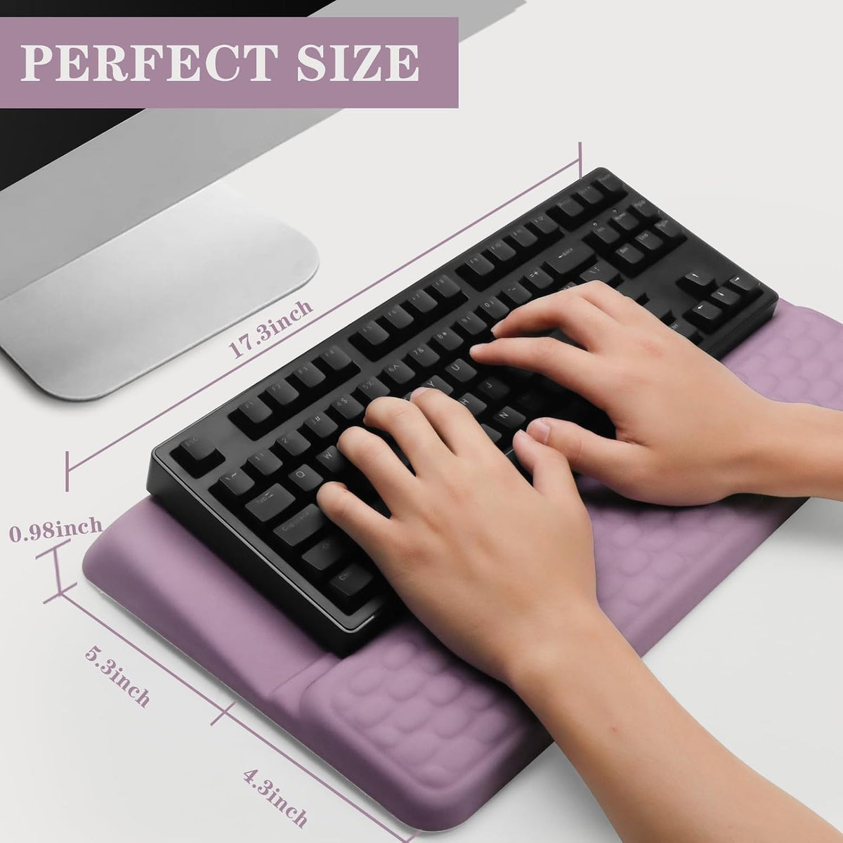 Computer Keyboard Stand with Wrist Rest Support Pad, Black