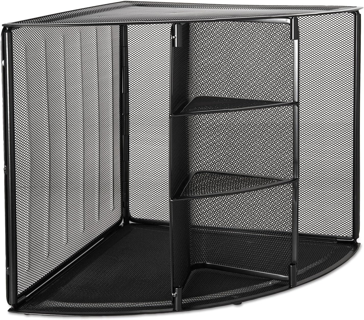 Mesh Collection Corner Desktop Shelf Black (62630)