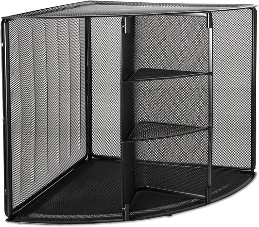 Mesh Collection Corner Desktop Shelf Black (62630)