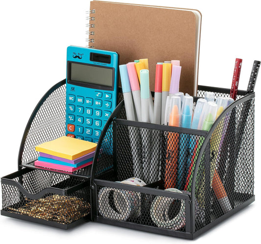 Mesh Desk Organizer, Black, Pen Holders Organizers
