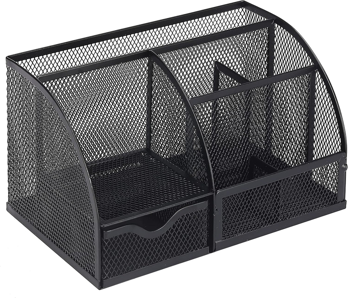 Mesh Desk Organizer, Black, Pen Holders Organizers