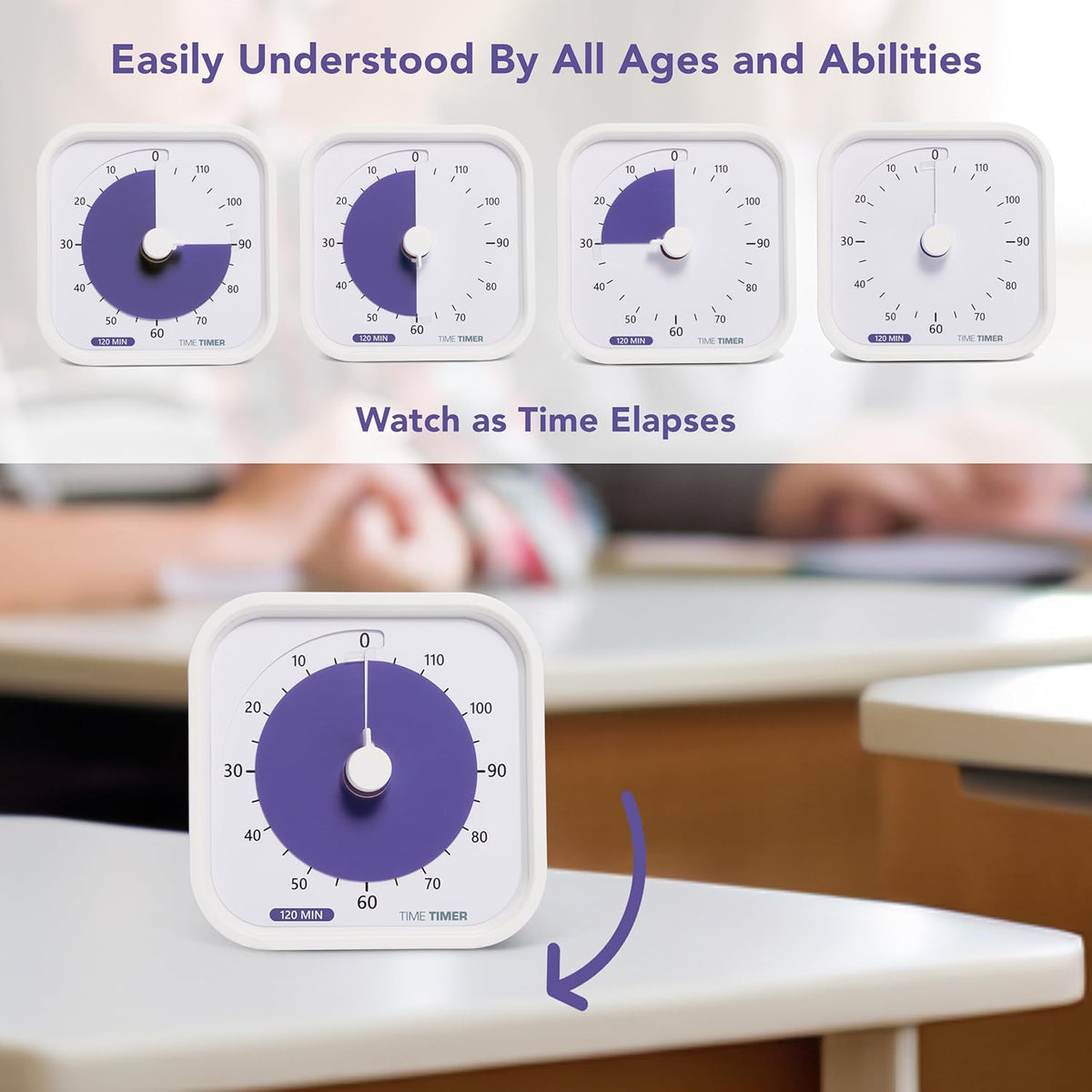 10 Minute MOD Education Edition ⁠— Visual Timer with Desktop Software for Kids Classroom Learning, Productivity Timer, Study Tool and Office Meetings with Silent Operation (10min)
