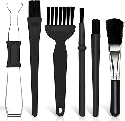 6PCS Keyboard Brush Cleaner Kit with Keycap Puller & Switch Puller, PP Handle Nylon Small Space Dust Removal Anti Static Brush for Computer Keyboard Electrical Appliance Seam Motherboard Camera