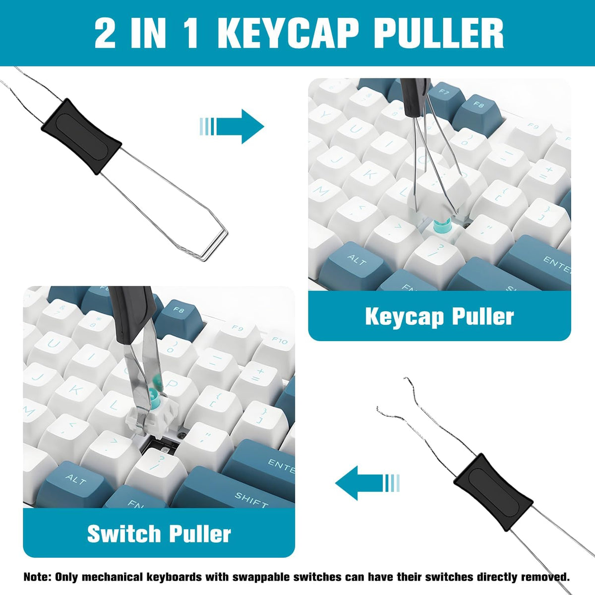6PCS Keyboard Brush Cleaner Kit with Keycap Puller & Switch Puller, PP Handle Nylon Small Space Dust Removal Anti Static Brush for Computer Keyboard Electrical Appliance Seam Motherboard Camera