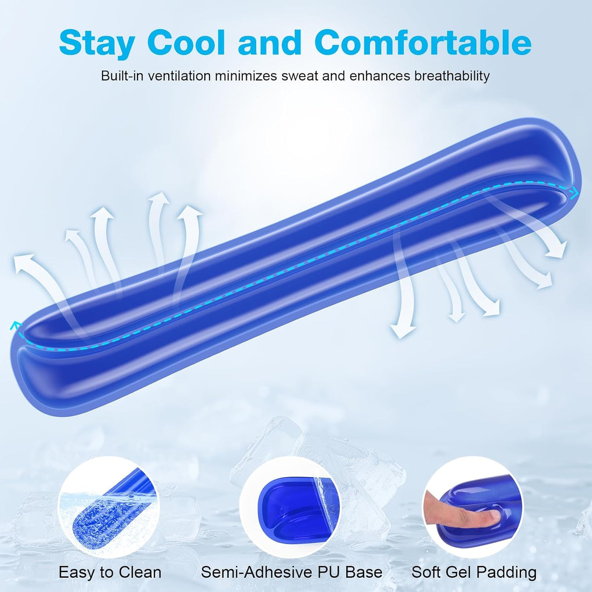 Gel Wrist Rest Mouse Pad Set, Ergonomic Support for Office Gaming