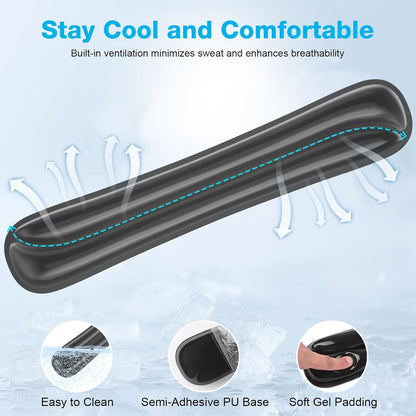 Gel Wrist Rest Mouse Pad Set, Ergonomic Support for Office Gaming