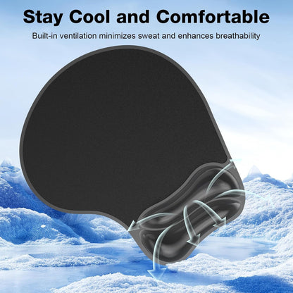 Gel Wrist Rest Mouse Pad Set, Ergonomic Support for Office Gaming