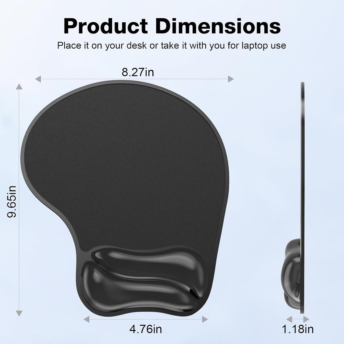 Gel Wrist Rest Mouse Pad Set, Ergonomic Support for Office Gaming
