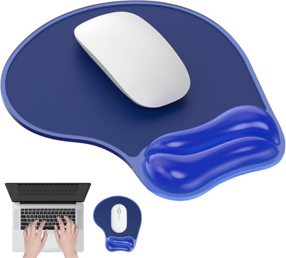 Gel Wrist Rest Mouse Pad Set, Ergonomic Support for Office Gaming