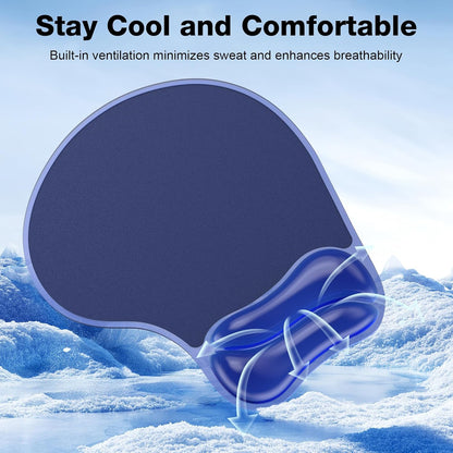 Gel Wrist Rest Mouse Pad Set, Ergonomic Support for Office Gaming