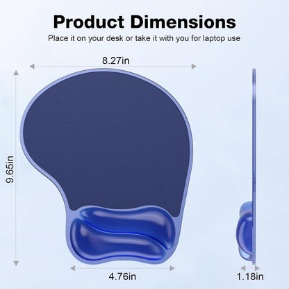 Gel Wrist Rest Mouse Pad Set, Ergonomic Support for Office Gaming