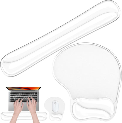 Gel Wrist Rest Mouse Pad Set, Ergonomic Support for Office Gaming