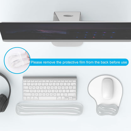 Gel Wrist Rest Mouse Pad Set, Ergonomic Support for Office Gaming