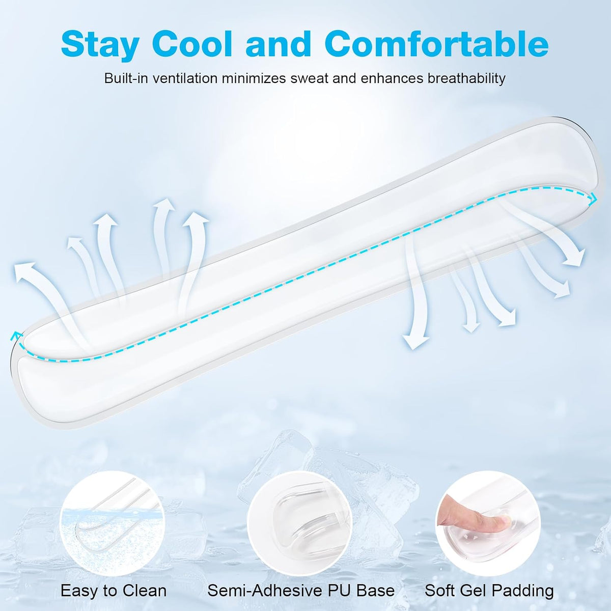 Gel Wrist Rest Mouse Pad Set, Ergonomic Support for Office Gaming