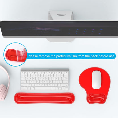Gel Wrist Rest Mouse Pad Set, Ergonomic Support for Office Gaming