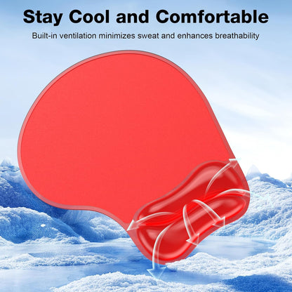 Gel Wrist Rest Mouse Pad Set, Ergonomic Support for Office Gaming