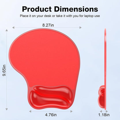 Gel Wrist Rest Mouse Pad Set, Ergonomic Support for Office Gaming