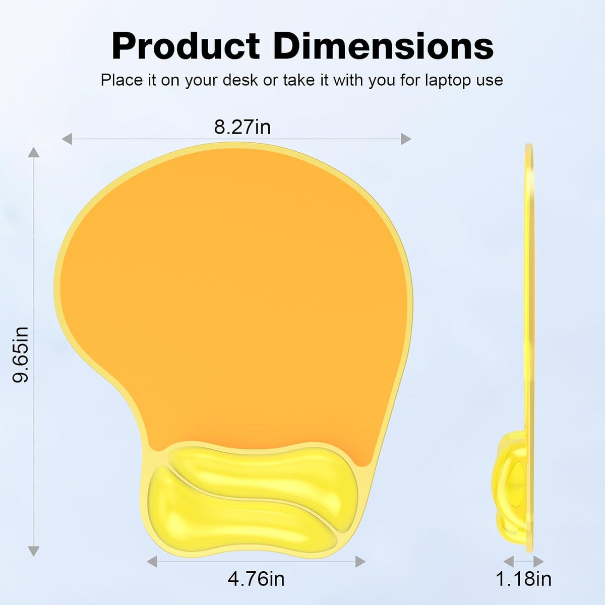 Gel Wrist Rest Mouse Pad Set, Ergonomic Support for Office Gaming